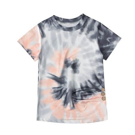 YWDJ 6-15years Girls Graphic Tees Summer Short-sleeved Color Tie-dye Pattern Round Neck T-shirt Tops For Kid Gray 8-10Years
YWDJ 6-15years Girls Graphic Tees Summer Short-sleeved Color Tie-dye Pattern Round Neck T-shirt Tops For Kid Gray 8-10Years