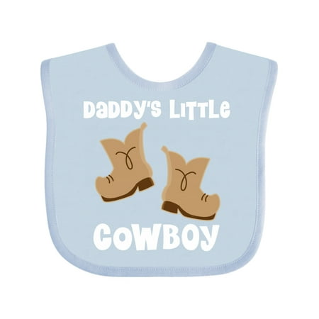 Inktastic Daddys Little Cowboy Western Boots Boys Gift Baby Boy Bib
