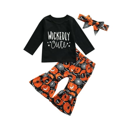 Xingqing Infant Baby Girls Halloween Clothing 3Pcs Sets Letter T-shirt Tops Pumpkin Print Trumpet Pants Outfits 2-3 Years
Xingqing Infant Baby Girls Halloween Clothing 3Pcs Sets Letter T-shirt Tops Pumpkin Print Trumpet Pants Outfits 2-3 Years