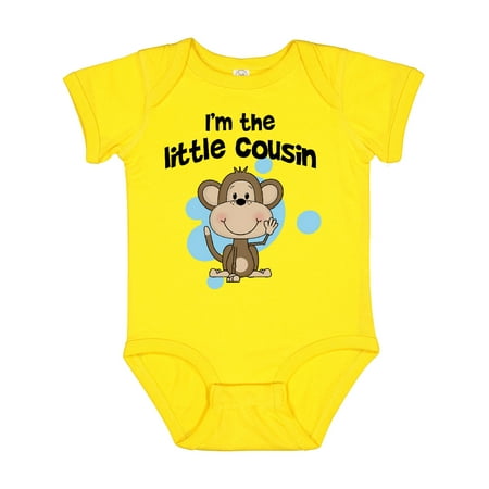 Inktastic I m the Little Cousin-monkey-blu Gift Baby Boy Bodysuit