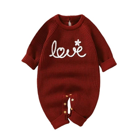 Mubineo Baby Girls Sweater Romper Letter Floral Embroidery Long Sleeve Jumpsuits for Newborn Infant Toddler Fashion Clothes
Mubineo Baby Girls Sweater Romper Letter Floral Embroidery Long Sleeve Jumpsuits for Newborn Infant Toddler Fashion Clothes
