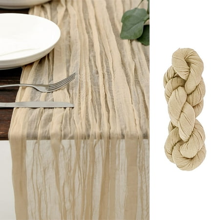 Fule 1 Pieces 27.5x160 Inches Cheesecloth Table Runner Gauze for Wedding Decoration
Fule 1 Pieces 27.5x160 Inches Cheesecloth Table Runner Gauze for Wedding Decoration