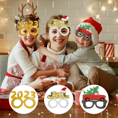 UDIYO Xmas Eyeglasses Eye-catching Exquisite Lovely Multiple Styles Christmas Decoration Christmas Funny Eyeglasses for Party
UDIYO Xmas Eyeglasses Eye-catching Exquisite Lovely Multiple Styles Christmas Decoration Christmas Funny Eyeglasses for Party
