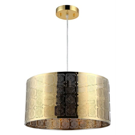 CHLOE Lighting SIERRA Farmhouse 1 Light Gold Ceiling Pendant 15" Wide