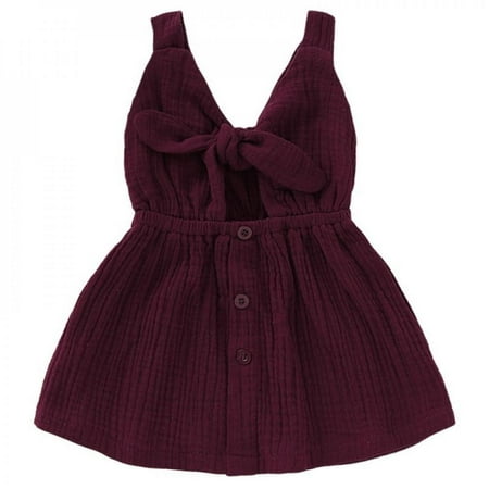 Clearance Sale Summer Pure Color Toddler Baby Girl Bow Sleeveless Halter Fashion Princess Dresses Kids Girl Outfits Casual Clothing
Clearance Sale Summer Pure Color Toddler Baby Girl Bow Sleeveless Halter Fashion Princess Dresses Kids Girl Outfits Casual Clothing
