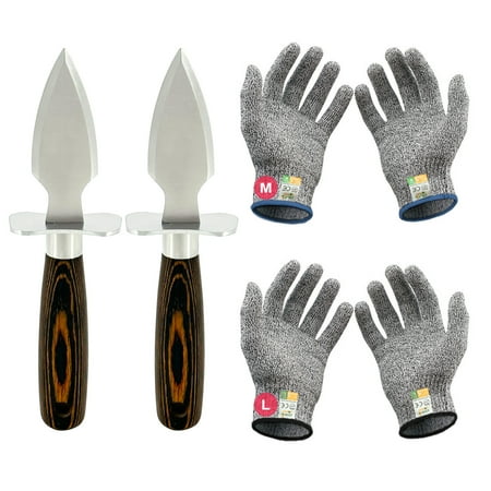 Oyster Shucking Knife Set of 2 Stainless Steel Oyster Knifes and 2 Pairs Level 5 Cut-Resistant Gloves,Oyster Knives Suitable for All Kinds of Shells and Oysters Shucking(Strengthen Version)
Oyster Shucking Knife Set of 2 Stainless Steel Oyster Knifes and 2 Pairs Level 5 Cut-Resistant Gloves,Oyster Knives Suitable for All Kinds of Shells and Oysters Shucking(Strengthen Version)