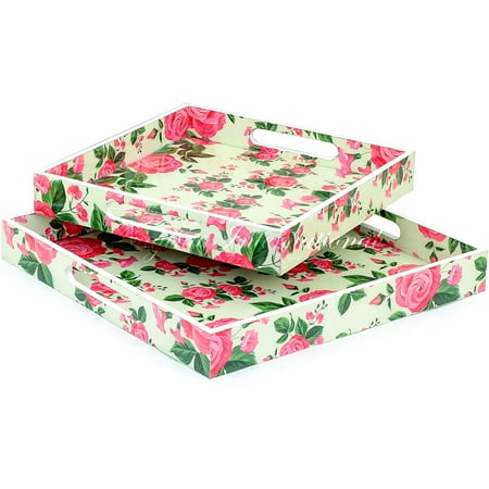 12 Serving Trays (Milky Roses)