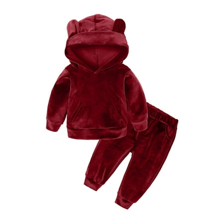 QWERTYU Infant Baby Toddler Child Children Kids Pullover Hoodie and Set Velvet Outfits Long Sleeve Clothing Set for Girl Boy 9M-7Y
QWERTYU Infant Baby Toddler Child Children Kids Pullover Hoodie and Set Velvet Outfits Long Sleeve Clothing Set for Girl Boy 9M-7Y
