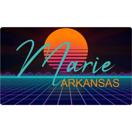 Marie Arkansas 4 X 2.25-Inch Fridge Magnet Retro Neon Design