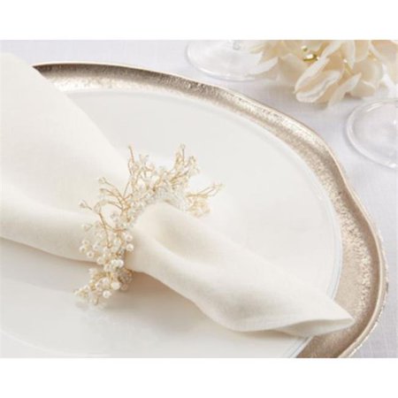 Saro Lifestyle NR407.I 4.5 x 3.5 in. Pearl Crown Napkin Rings Ivory - Set of 4
Saro Lifestyle NR407.I 4.5 x 3.5 in. Pearl Crown Napkin Rings Ivory - Set of 4