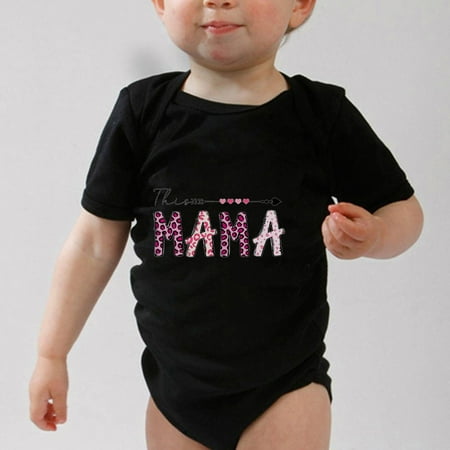 VERUGU Toddler Rompers Toddler Baby Boys Girl Comfortable Mother s Day Print Short Sleeve Romper Jumpsuit Black
VERUGU Toddler Rompers Toddler Baby Boys Girl Comfortable Mother s Day Print Short Sleeve Romper Jumpsuit Black