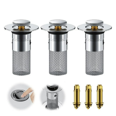 Uysin Bathroom Sink Drain Strainer Hair Catcher Upgrade Bathroom Sink Stopper Stainless Steel Floor Drain Filter Bathroom Sink (3 Pcs)
Uysin Bathroom Sink Drain Strainer Hair Catcher Upgrade Bathroom Sink Stopper Stainless Steel Floor Drain Filter Bathroom Sink (3 Pcs)