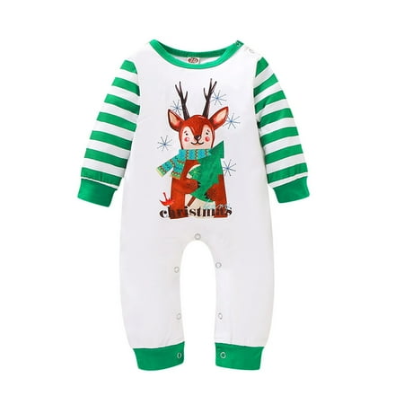 Rovga Baby Boys Girls Christmas Xmas Striped Cartoon Deer Letter Printed Romper Jumpsuit Casual Children Clothing
Rovga Baby Boys Girls Christmas Xmas Striped Cartoon Deer Letter Printed Romper Jumpsuit Casual Children Clothing