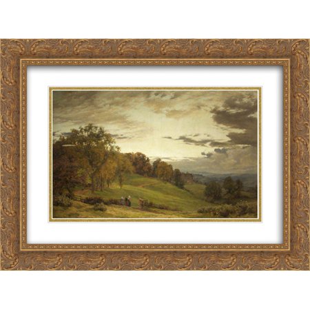 Alfred Parsons 2x Matted 24x18 Gold Ornate Framed Art Print 'The Manor Park'