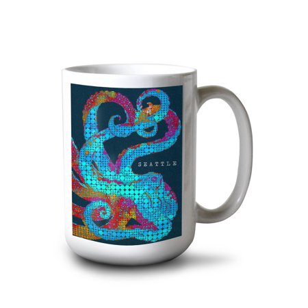 15 fl oz Ceramic Mug Octopus Seattle Watercolor Dot Art Dishwasher & Microwave Safe
15 fl oz Ceramic Mug Octopus Seattle Watercolor Dot Art Dishwasher & Microwave Safe