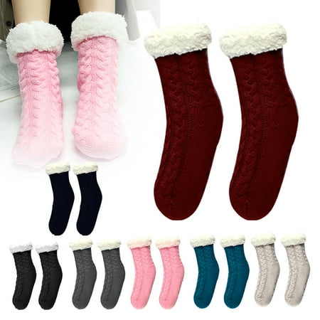 Women Autumn Winter Plush Liner Anti Slip Twist Knitted Warm Boots Floor Socks
Women Autumn Winter Plush Liner Anti Slip Twist Knitted Warm Boots Floor Socks