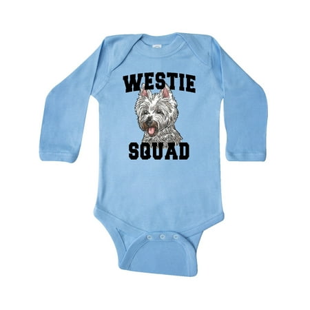 Inktastic Dog Westie Squad Gift Baby Boy or Baby Girl Long Sleeve Bodysuit