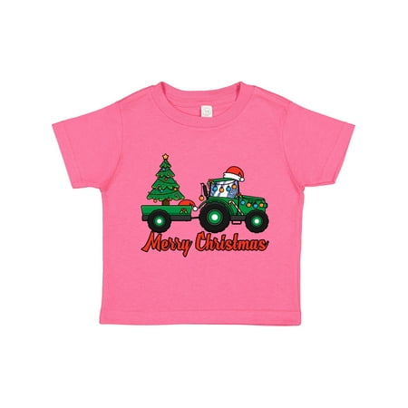Inktastic Christmas Tractor Gift Toddler Boy or Toddler Girl T-Shirt