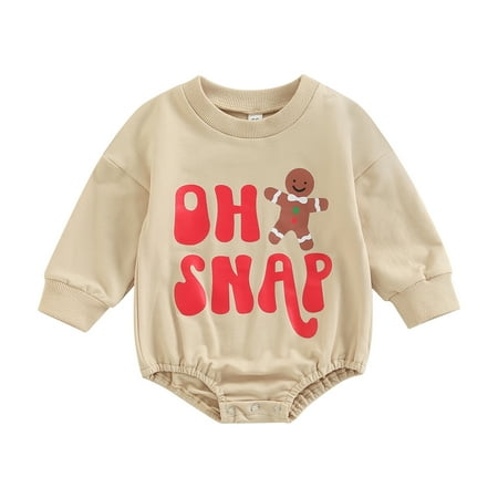 Sunisery Christmas Toddler Baby Girls Boys Rompers Letter Gingerbread Man Print Casual Long Sleeve Jumpsuit
Sunisery Christmas Toddler Baby Girls Boys Rompers Letter Gingerbread Man Print Casual Long Sleeve Jumpsuit