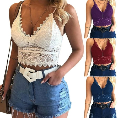 Fusipu Women Sexy Adjustable Straps Lace See Through No Padded Brassiere Crop Top Vest
Fusipu Women Sexy Adjustable Straps Lace See Through No Padded Brassiere Crop Top Vest