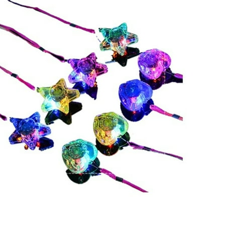 8PCS Colorful LED Sparkle Plastic Necklace and Shining Pendants (4PCS Pentacle Star and 4PCS Heart Shape)
8PCS Colorful LED Sparkle Plastic Necklace and Shining Pendants (4PCS Pentacle Star and 4PCS Heart Shape)