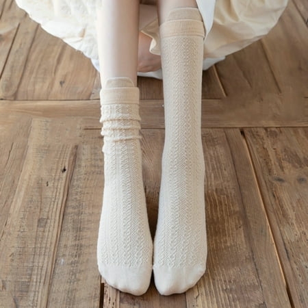 Beechoice Womens Cotton Slouch Socks Womens Knee High Boot Socks