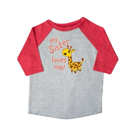 Inktastic My Sister Loves me- cute giraffe Gift Toddler Boy or Toddler Girl T-Shirt
Inktastic My Sister Loves me- cute giraffe Gift Toddler Boy or Toddler Girl T-Shirt