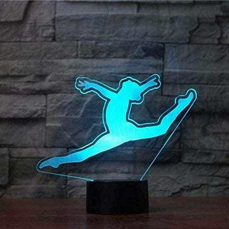 3D Gymnast Shape Night Light 7 Color Change LED Table Desk Lamp Acrylic Flat ABS Base USB Charger Home Decoration Toy Brithday Xmas Kid Children Gift
3D Gymnast Shape Night Light 7 Color Change LED Table Desk Lamp Acrylic Flat ABS Base USB Charger Home Decoration Toy Brithday Xmas Kid Children Gift