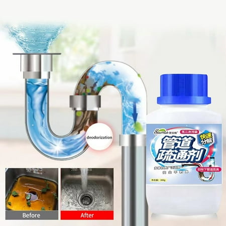 

Tiitstoy Pipe Dredge Powerful Sink Bubble Bombs Fast Foaming Pipe Cleaner Powder Dredge Agent for Kitchen Toilet Pipe Quick Cleaning Tool 100Ml