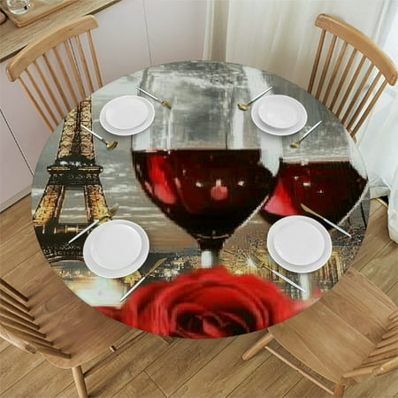 Autua Wine Glasses Candles Eiffel Tower Round Tablecloth Stain-Resistant Washable Waterproof Polyester for Indoor & Outdoor Use Perfect for Home Restaurants Weddings and Parties 54 -58
Autua Wine Glasses Candles Eiffel Tower Round Tablecloth Stain-Resistant Washable Waterproof Polyester for Indoor & Outdoor Use Perfect for Home Restaurants Weddings and Parties 54 -58
