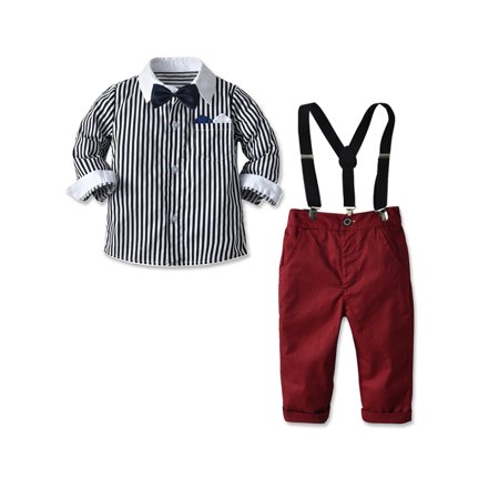 THE WILD Casual Pretty Infant Baby Kids Boys Tuxedo Outfit Plaids Shirt + Suspender Pants + Tie
THE WILD Casual Pretty Infant Baby Kids Boys Tuxedo Outfit Plaids Shirt + Suspender Pants + Tie