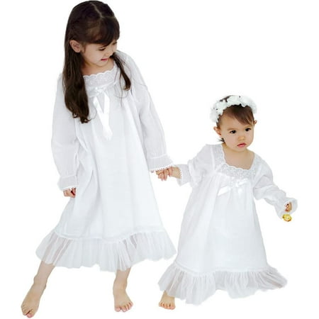 610 YOU Toddler Nightgowns for Girls White Cotton Vintage Princess Long Sleeve Easter Dresses for Little Girls Size 3T 4T
610 YOU Toddler Nightgowns for Girls White Cotton Vintage Princess Long Sleeve Easter Dresses for Little Girls Size 3T 4T