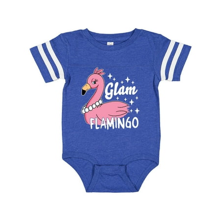 Inktastic Glam Pink Flamingo with Pearls Gift Baby Girl Bodysuit