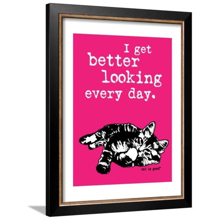 Better Looking Framed Print Wall Art By Cat is Good