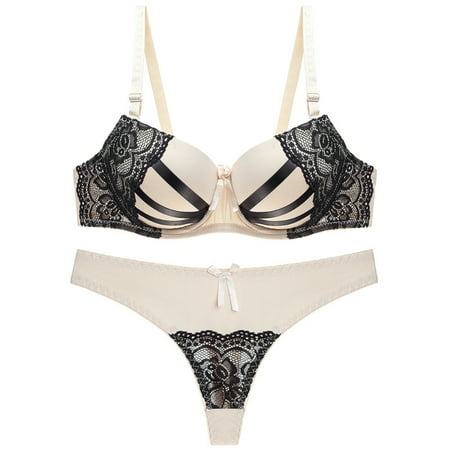 fanshao Sexy Women Lace Underwear Set Padded Bra Brassiere See Through Thong G-string
fanshao Sexy Women Lace Underwear Set Padded Bra Brassiere See Through Thong G-string