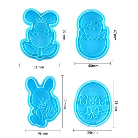 New 4Pcs Cookie Mold 3D Cartoon Bunny Eggs Biscuit Cutter Loaf Sugar Craft Plunger Fondant Baking To
New 4Pcs Cookie Mold 3D Cartoon Bunny Eggs Biscuit Cutter Loaf Sugar Craft Plunger Fondant Baking To