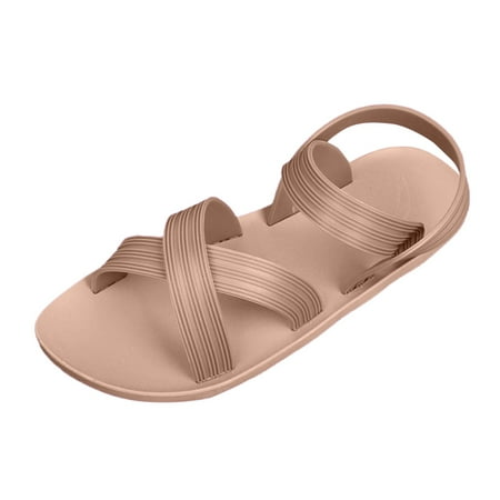 zuwimk Beach Sandals For WomenWomen s Forever and Ever Flip Flop Sandal Beige