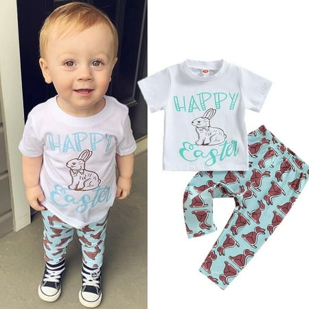 Toddler Baby Boys Easter Clothes Sets 2pcs Rabbit Print Short Sleeve T-shirt and Stretch Casual Pants
Toddler Baby Boys Easter Clothes Sets 2pcs Rabbit Print Short Sleeve T-shirt and Stretch Casual Pants