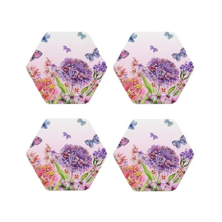 Honeii Flowers And Colorful Butterflies Print Leather Coaster Set of 4 Ideal for Safeguarding Your Furniture from Drinks Spills and Effortless Cleanup-Hexagon
Honeii Flowers And Colorful Butterflies Print Leather Coaster Set of 4 Ideal for Safeguarding Your Furniture from Drinks Spills and Effortless Cleanup-Hexagon