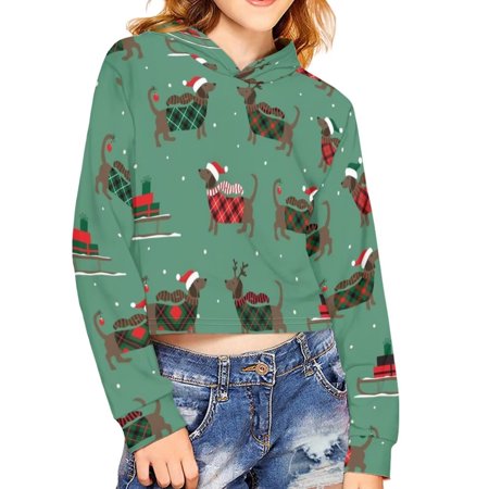 Renewold Christmas Dachshunds Print Hoodies for Girls Teens 11-12 Years Long Sleeve Crop Tops Pullover Sweatshirts Loose Skin Friendly Shirt Daily Life Ougoing Playing Jacket
Renewold Christmas Dachshunds Print Hoodies for Girls Teens 11-12 Years Long Sleeve Crop Tops Pullover Sweatshirts Loose Skin Friendly Shirt Daily Life Ougoing Playing Jacket