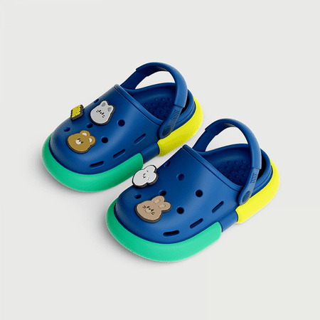 

Wish Kids Garden Clogs Cute Summer Slip-On Mules Sandals for Boys Girls Indoor Outdoor Beach Walking Slippers S511