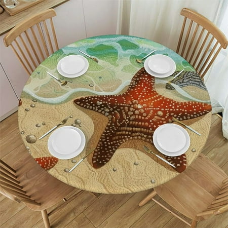 Orinice Starfish Beach Waves Round Table Cover Stain Resistant Washable Indoor Outdoor Tablecloth Kitchen Dining Wedding Parties Outdoor Fitted 100% Polyester Fiber 31-35
Orinice Starfish Beach Waves Round Table Cover Stain Resistant Washable Indoor Outdoor Tablecloth Kitchen Dining Wedding Parties Outdoor Fitted 100% Polyester Fiber 31-35