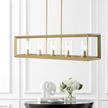 JONATHAN Y Anna Linear Metal/Glass LED Pendant Oil Rubbed Bronze by JONATHAN Y Brass Gold Clear
JONATHAN Y Anna Linear Metal/Glass LED Pendant Oil Rubbed Bronze by JONATHAN Y Brass Gold Clear