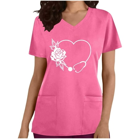SELONE Scrub Tops for Women Shirts for Women Graphic Short Sleeve V Neck with Pockets Working Uniform Blouse Fashion Beach Classy Y2K Soft Cute Tops Ladies Tops and Blouses Going Out Tops Pink XXL
SELONE Scrub Tops for Women Shirts for Women Graphic Short Sleeve V Neck with Pockets Working Uniform Blouse Fashion Beach Classy Y2K Soft Cute Tops Ladies Tops and Blouses Going Out Tops Pink XXL