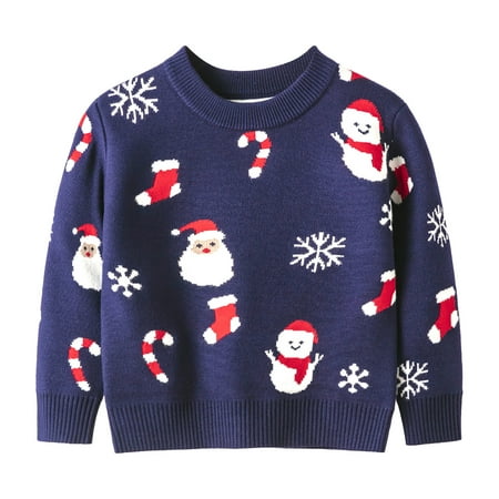 Toddler Boys Christmas Sweater Boys Winter Long Sleeve Cartoon Knit Base Warm Children Clothes Tops Size 18-24 Months
Toddler Boys Christmas Sweater Boys Winter Long Sleeve Cartoon Knit Base Warm Children Clothes Tops Size 18-24 Months