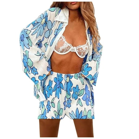 Women s Floral Print Pajamas Lounge Sets Long-Sleeve Button DownTops and Ruffle Shorts PJ Set Comfy Loungewear Sleepwear
Women s Floral Print Pajamas Lounge Sets Long-Sleeve Button DownTops and Ruffle Shorts PJ Set Comfy Loungewear Sleepwear