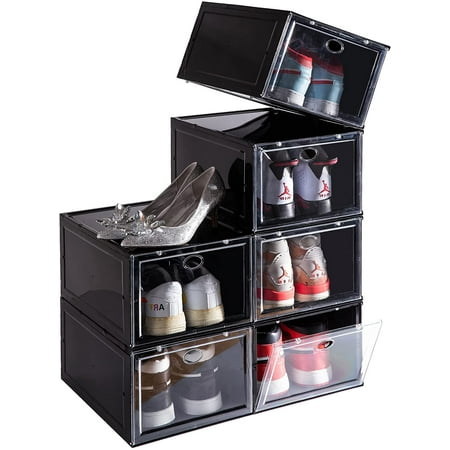 Drop Front Shoe Box Set of 6 Shoe Box Clear Plastic Stackable Shoe Containers with lids Shoe Storage Box and Shoe Organizer for Display Sneakers Fit up to US Size 12(13.8”x 9.84”x 7.1”)
Drop Front Shoe Box Set of 6 Shoe Box Clear Plastic Stackable Shoe Containers with lids Shoe Storage Box and Shoe Organizer for Display Sneakers Fit up to US Size 12(13.8”x 9.84”x 7.1”)