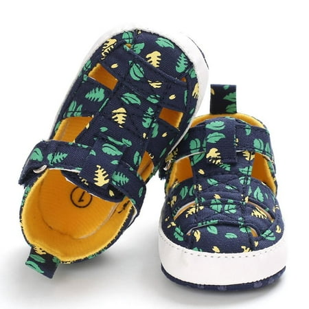 SweetCandy Baby Boys Summer Print Shoes Breathable Anti-Slip Sandals Toddler Soft Soled First Walkers Shoes 0-18M