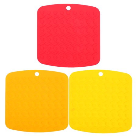 3pcs Silicone Heat Insulation Pads Non-slip Placemats Table Mats Pot Mats