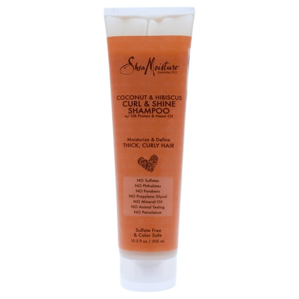 SheaMoisture Coconut and Hibiscus Curl and Shine Shampoo, 10.3 oz